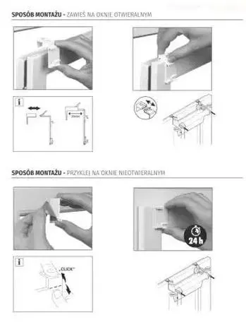 Materiały do montażu rolet