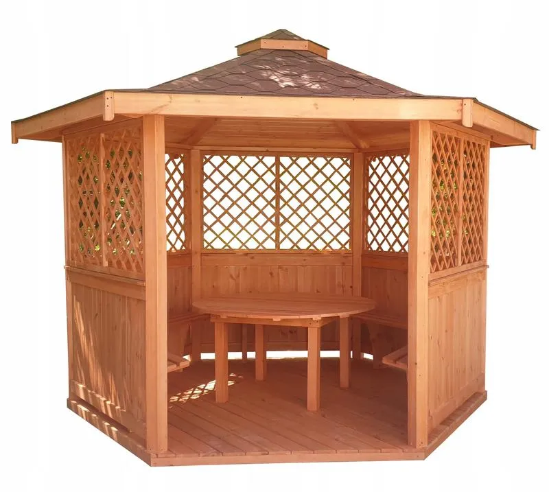 Sześciokątna altana ogrodowa